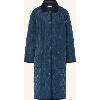 Dámský kabát Tommy Hilfiger Dámský Prošívaný Kabát, tmavě modrá, 38