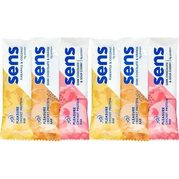 Protein SENS Ochutnávkový balíček Pleasure Protein tyčinek s cvrččím proteinem 3 × 2 ks - 6 × 40 g