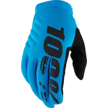 Cyklistické rukavice Cyklistické rukavice 100% BRISKER Turquoise - modré S