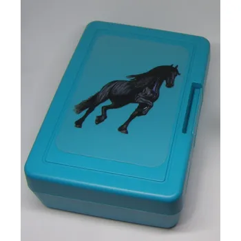 Dóza na potraviny Plastový box - fríský kůň (objem 0,9 l / 1,2 l)