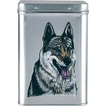 Dóza na potraviny Plechová dóza - československý vlčák (objem 1,5 l)
