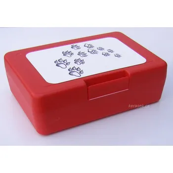 Dóza na potraviny Stopy tlapek - plastový box (objem 0,9 l / 1,2 l)