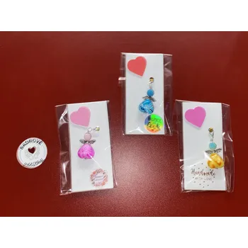 HandMade by VeJa Dárková karta BP - srdce s velkým srdcem andílka