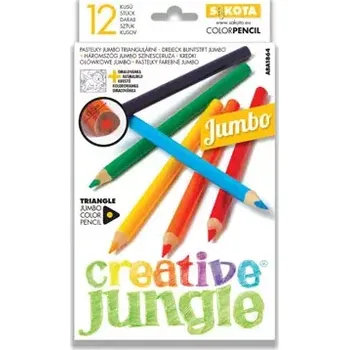 Pastelka SAKOTA Pastelky Creative Jungle JUMBO 12 ks