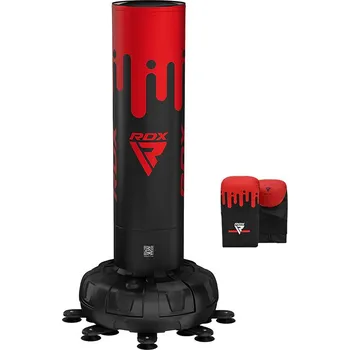 Boxovací pytel RDX Volně stojící boxovací pytel ADULTS PUNCH BAG F9 s rukavicemi, červeno-černý 6ft + ECO Taška z recyklované bavlny v hodnotě 119,-