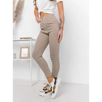 Dámské kalhoty Béžové dámské džínové leginy Bolf S110 - L