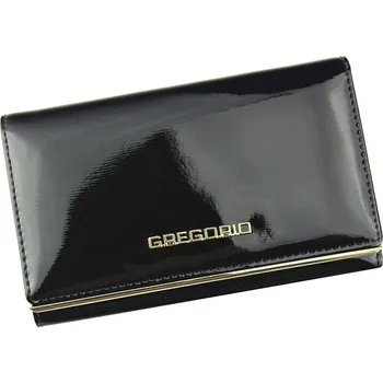 Peněženka Černá lakovaná dámská kožená peněženka v dárkové krabičce