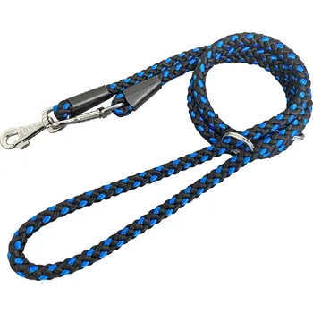Vodítko pro psa HUHUBAMBOO vodítko UZLÍK přepínací lanové 1,4x240cm, černo-modré