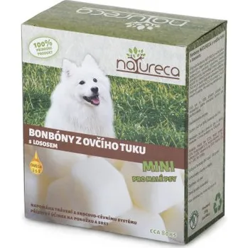 Krmivo pro psa NATURECA - Bonbóny z ovčího tuku s lososem Mini 250 gr Natureca NAT104