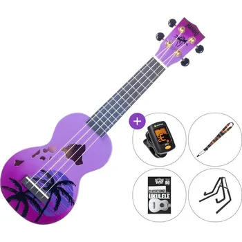 Ukulele Mahalo Hawaii SET 2 Hawaii Purple Burst Sopránové ukulele