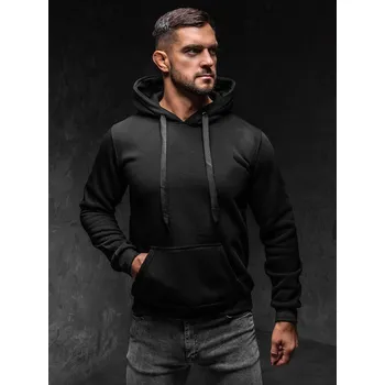 Pánská mikina Černá pánská mikina na zip s kapucí anorak Bolf MB001A1 - XL
