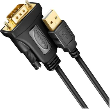 Kabel do PC AXAGON aktivní převodník z USB-A (2.0) na RS-232 / ADS-1PQN / Čip FTDI / 1,5m