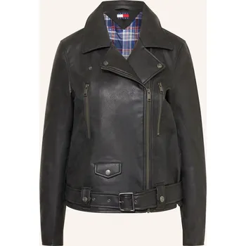 Tommy Jeans Dámská Motorkářská Bunda V Koženém Vzhledu, tmavě...