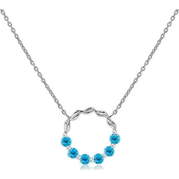 Náhrdelník Lava Blue Topaz - stříbrný náhrdelník s modrým topazem