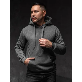 Pánská mikina Grafitová pánská mikina na zip s kapucí anorak Bolf MB001A1 - M