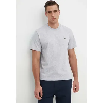 Bavlněné tričko Lacoste šedá barva, TH7318 09X, vel. XL