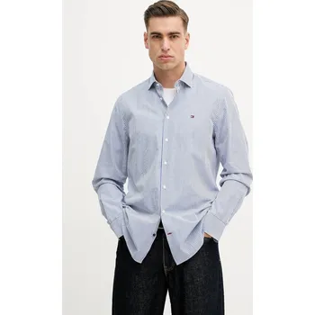 Pánská košile Bavlněná košile Tommy Hilfiger MW0MW41657 modrá 05X, vel. 43