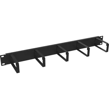 Rozvaděč Solarix vyvazovací panel 19" 1U BK ocelový VP-08-1-00-B