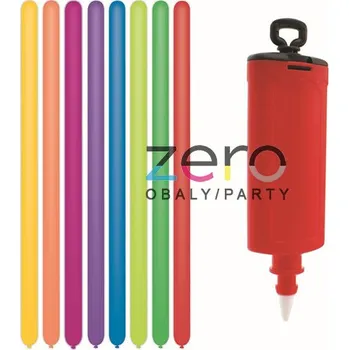 Balónek Balónky nafukovací 'modelovací' 120 cm (10 ks) + pumpička - mix