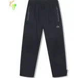 Dětské zateplené kalhoty KUGO DK8506 tm.šedé + černá kolena vel.146
