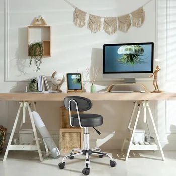 Otočná židle s opěradlem 360° | černá