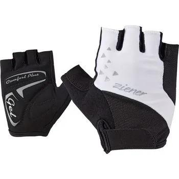 Cyklistické rukavice Cyklistické rukavice dámské krátké ZIENER CÄCI LADY white/black - 6,5
