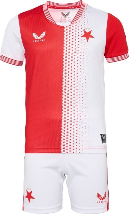 Castore SK Slavia Praha domácí 2025/2026 bílá/červená UK 5/6Y