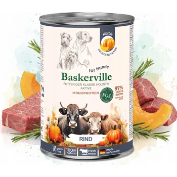 Krmivo pro psa Baskerville Prebio HOVĚZÍ – Monoproteinové krmivo pro aktivní psy 400g