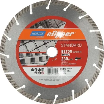 Řezný kotouč Diamantový kotouč Standard Beton Turbo průměr 230 mm