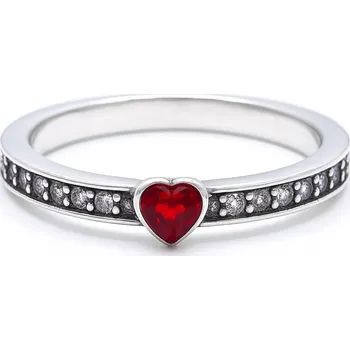 Prsten Stříbrný prsten se srdíčkem a zirkony Alexia - 55