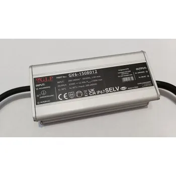 Napájecí zdroj pro osvětlení Global Leader Power Napájecí zdroj GV6-150B012 12V/12,5A, IP67, GLP