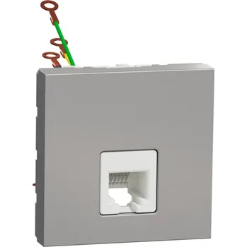 Elektrická zásuvka SCHN UNICA N ZÁSUVKA TELEFONNÍ RJ12 6 KONTAKTŮ ALUMINIUM NU349730
