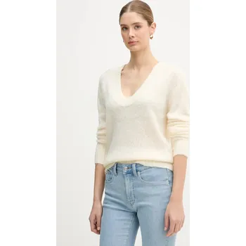 Dámský svetr Svetr s příměsí mohéru United Colors of Benetton béžová barva, 1VAAD10EX 01X, vel. L