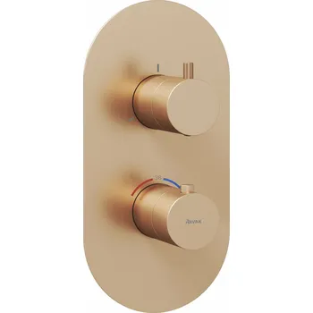 Vodovodní baterie RAVAK Baterie Ravak Espirit ES 067.00 podomítková, termostatická 3-cestná, bez tělesa, růžové zlato, X070363 X070363