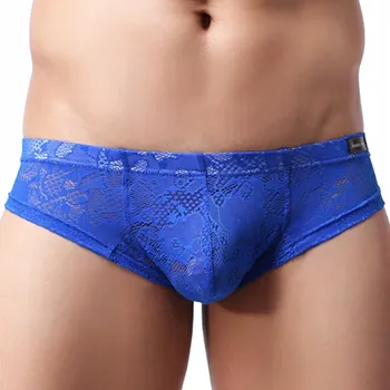 Boxerky Pánské krajkové boxerky průhledné brazilky - M