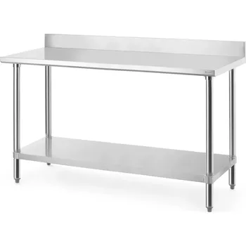 Dílenský stůl Pracovní stůl se zadním panelem, HENDI, Budget Line, 1600x600x(H)950mm | 817599