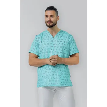 Zdravotnický oděv Lékařská halena LARGO - Dental tyrkys