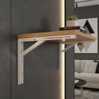 Nábytkové kování Interex Skládací konzola kovová / bílá 300 mm