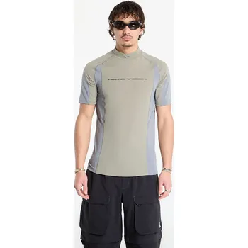 Pánské tričko Tričko Nike Men's Dri-FIT Short-Sleeve Base Layer Light Army/ Cool Grey/ Cool Grey/ Black XL