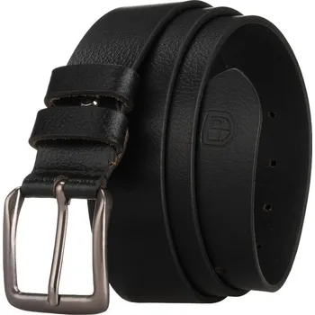 Opasek Klasický černý kožený pánský opasek s tradiční sponou - Peterson (100)