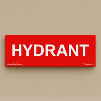 Hydrant (doplňkový text) Plast 150 x 50 mm tl. 0.5 mm - Kód: 05646