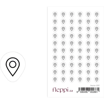 samolepka Fleppi Samolepky ikonky – Bod na mapě