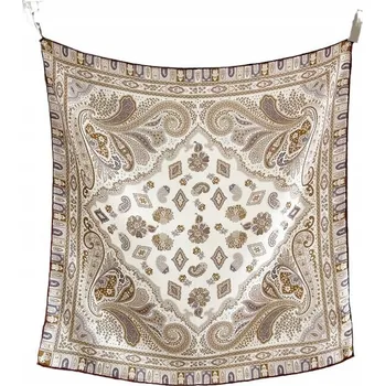 Šátek Šátek 30 % hedvábí, 70 % vlna, 65x65 cm - Luxusní jemný šátek s ručně rolovaným lemem