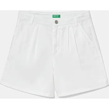 Dětské bavlněné šortky United Colors of Benetton bílá barva, nastavitelný pas, 47RGC903Y 47RGC903Y.G.Seasonal 00X, vel. 168
