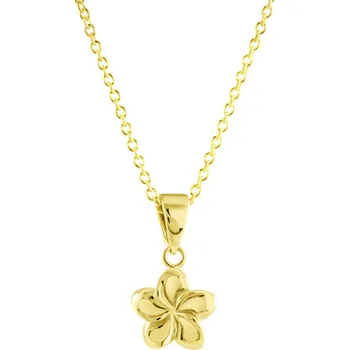 Náhrdelník GEMMAX "" Zlatý řetízek s květinkou – zlatý šperk ryzosti 585/1000 v Dárkovém balení s Certifikátem GLSYN-37301-12491