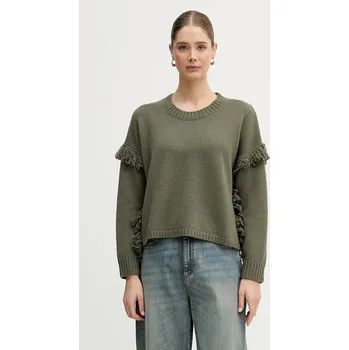 Dámský svetr Svetr s příměsí vlny United Colors of Benetton 191VD10EZ zelená 97X, vel. S