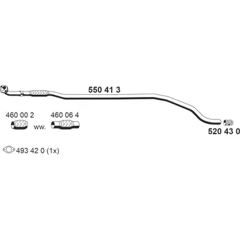 Výfukový systém Výfuková trubka ERNST 550413