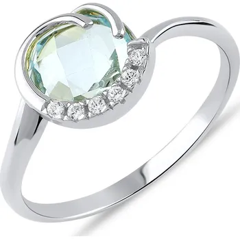 Prsten Lillian Vassago Zlatý prsten s modrým topazem LLV22-GR041WBT Velikost prstenu: 60