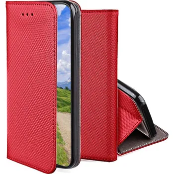 Pouzdro na mobilní telefon Pouzdro s klopou RCBR pro Motorola Moto G85 5G SMART MAGNET červené