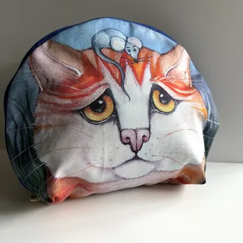 Kosmetická taška Velká taštička na drobnost Honzík smutny kocour